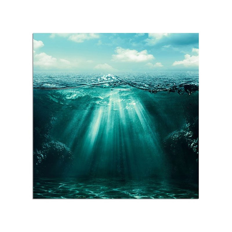 80x80cm Meer Wasser Unterwasser Sonnenstrahlen