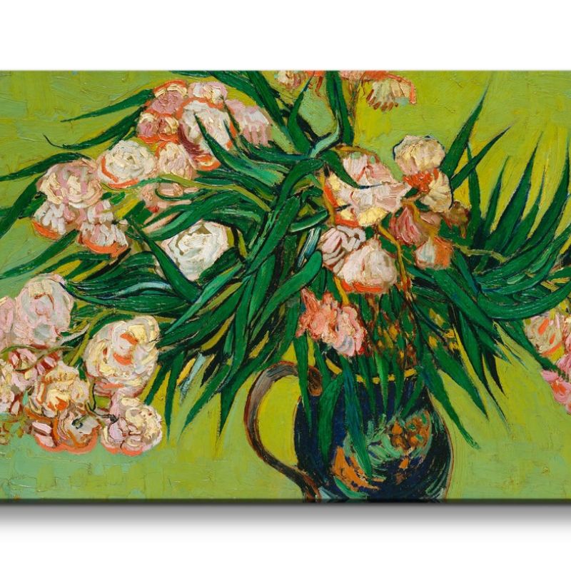 Remaster 120x60cm Vincent Van Gogh’s Oleanders Impressionismus Farbenfroh zeitlose Kunst Blumenvase