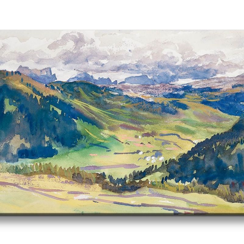 Remaster 120x60cm John Singer Sargent weltberühmtes Gemälde zeitlose Kunst Alpen Berglandschaft Natu