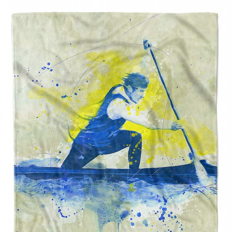 SplashArt Sport Handtuch Strandhandtuch Saunatuch Kuscheldecke Kunstvoll Rudern Sporthand