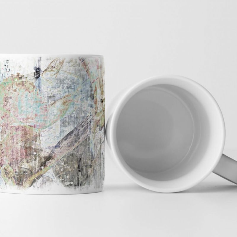 Tasse Geschenk helle Farben + Grautöne