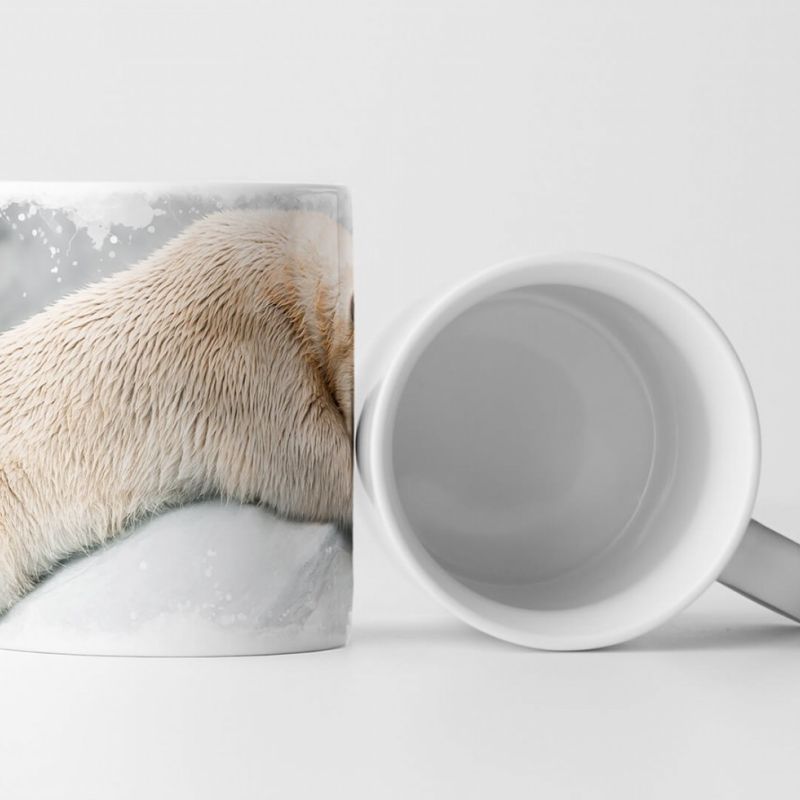 Tasse Geschenk Tierfotografie – Süßer schlafender Polarbär