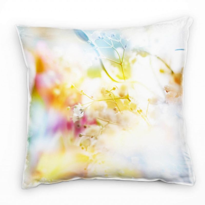 Blumen, bunt, farbenprächtig, Unschärfe Deko Kissen 40x40cm für Couch Sofa Lounge Zierkissen