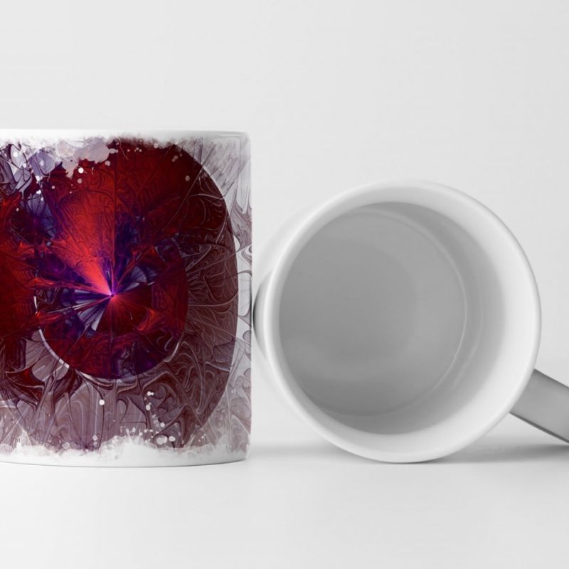 Tasse Geschenk Digitale Grafik – Konzentrische Kreise mit Schlieren