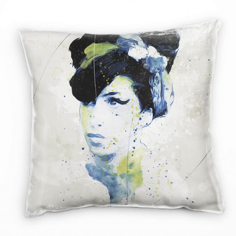 Amy Winehouse Deko Kissen Bezug 40x40cm für Couch Sofa Lounge Zierkissen