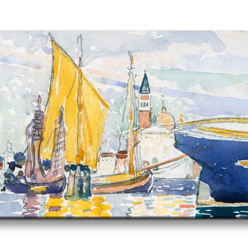 Remaster 120x60cm Henri Edmond Cross weltberühmtes Wandbild Impressionismus Farbenfroh Venice-The Gi