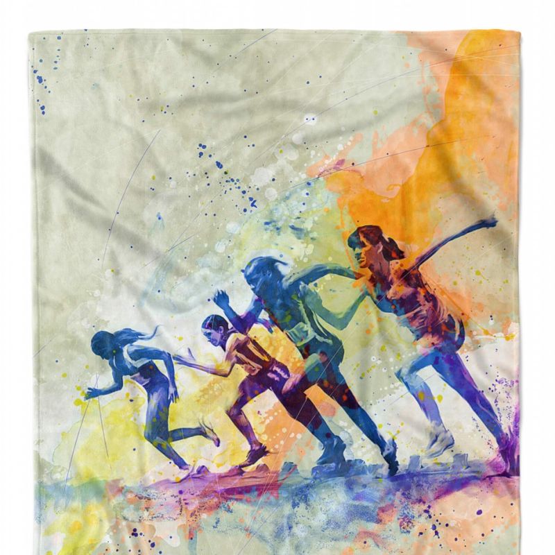 SplashArt Sport Handtuch Strandhandtuch Saunatuch Kuscheldecke Kunstvoll Running V Sporth