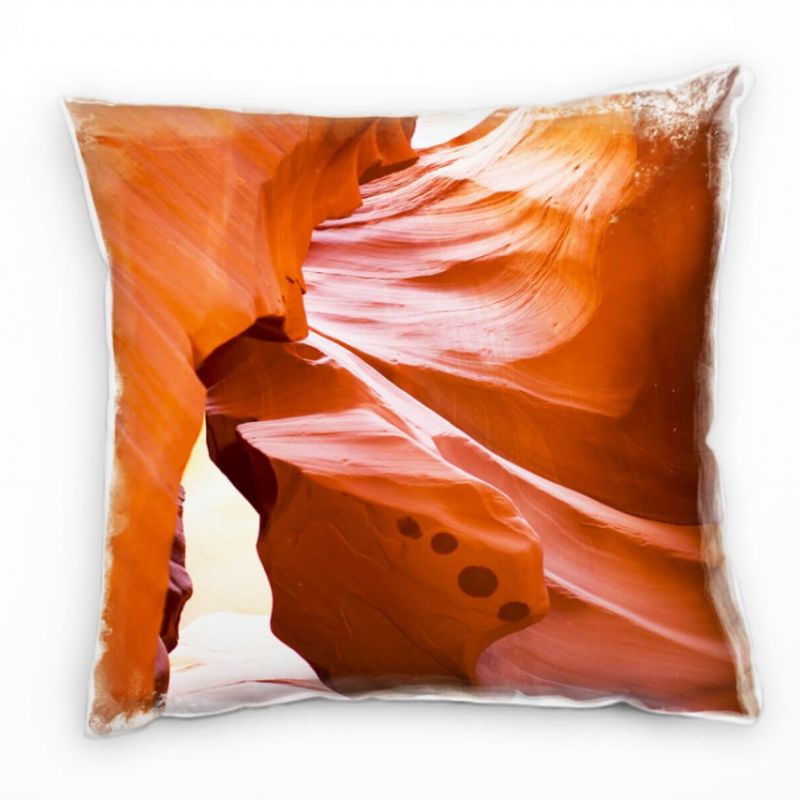 Natur, Gestein, Canyon, orange Deko Kissen 40x40cm für Couch Sofa Lounge Zierkissen