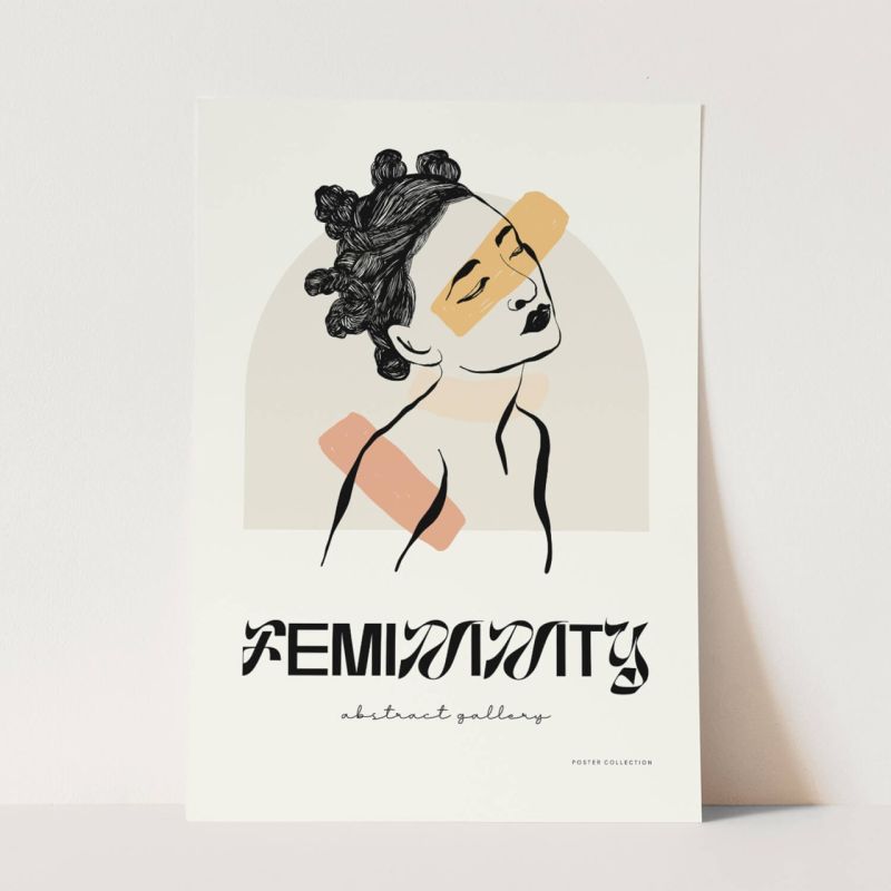 Femininity Schöne Illustration Feminin Rebellisch Dekorativ Abstrakt