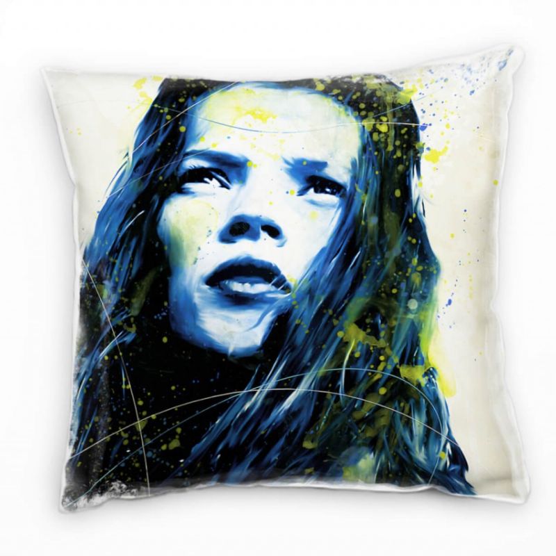 Kate Moss III Deko Kissen Bezug 40x40cm für Couch Sofa Lounge Zierkissen