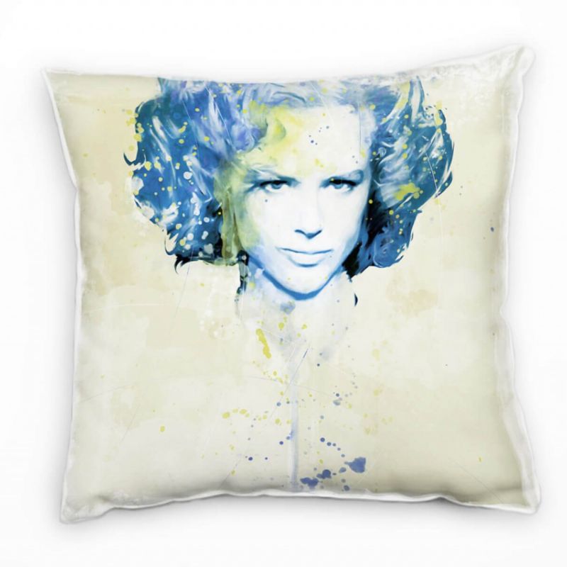 Nicole Kidman Deko Kissen Bezug 40x40cm für Couch Sofa Lounge Zierkissen