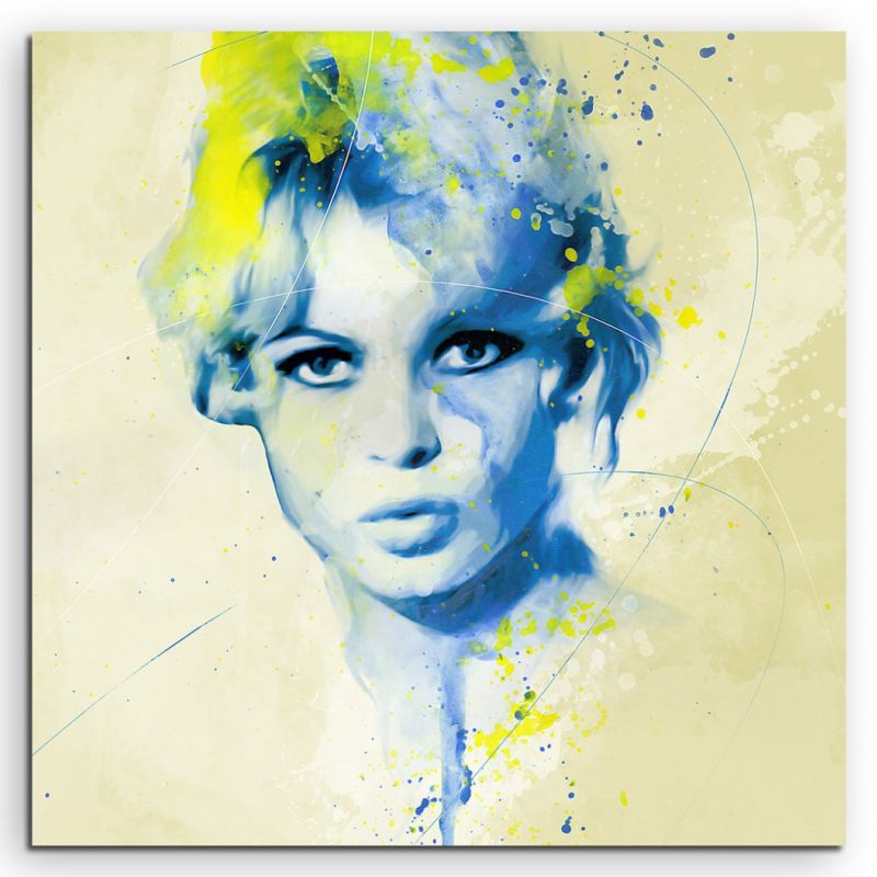 Brigitte Bardot IX Aqua 60x60cm Wandbild Aquarell Art