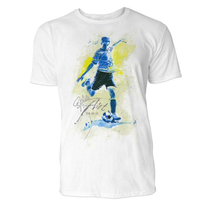 Fußball Freistoß Sinus Art ® T-Shirt Crewneck Tee with Frontartwork