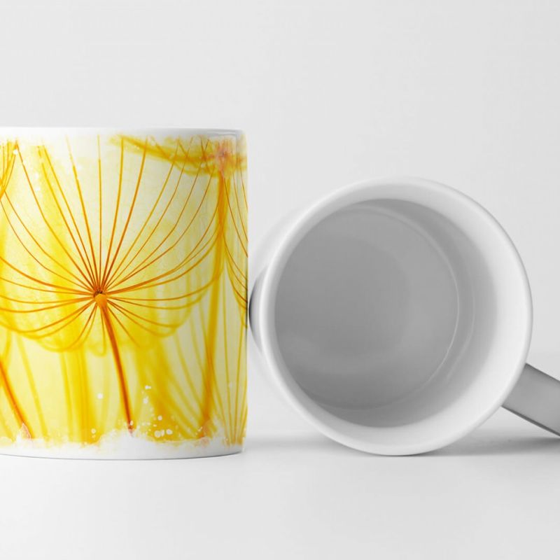 Tasse Geschenk Naturfotografie – Zarte sonnengeküsste Pusteblume im Detail