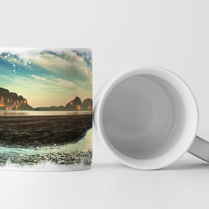 Tasse Geschenk Landschaftsfotografie – Pak Meng Strand im Zwielicht Thailand