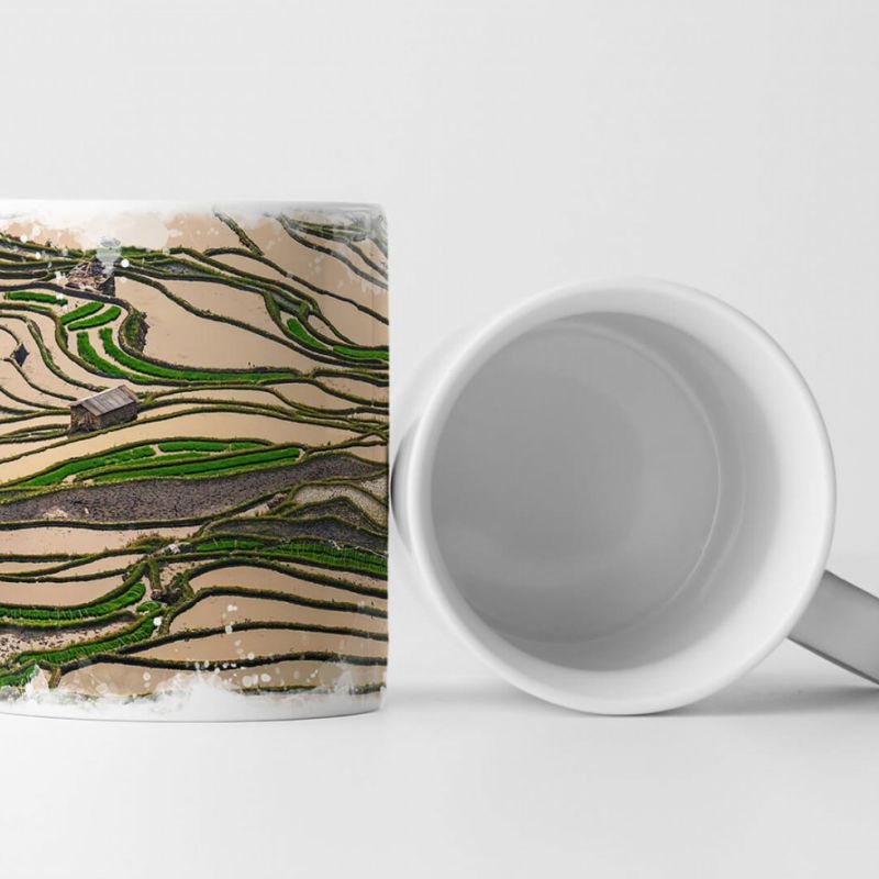 Tasse Geschenk Landschaftsfotografie – Reisterrassen von Yuanyang Hani