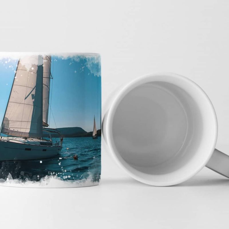 Tasse Geschenk Luxuriöse Yacht – Segelturn