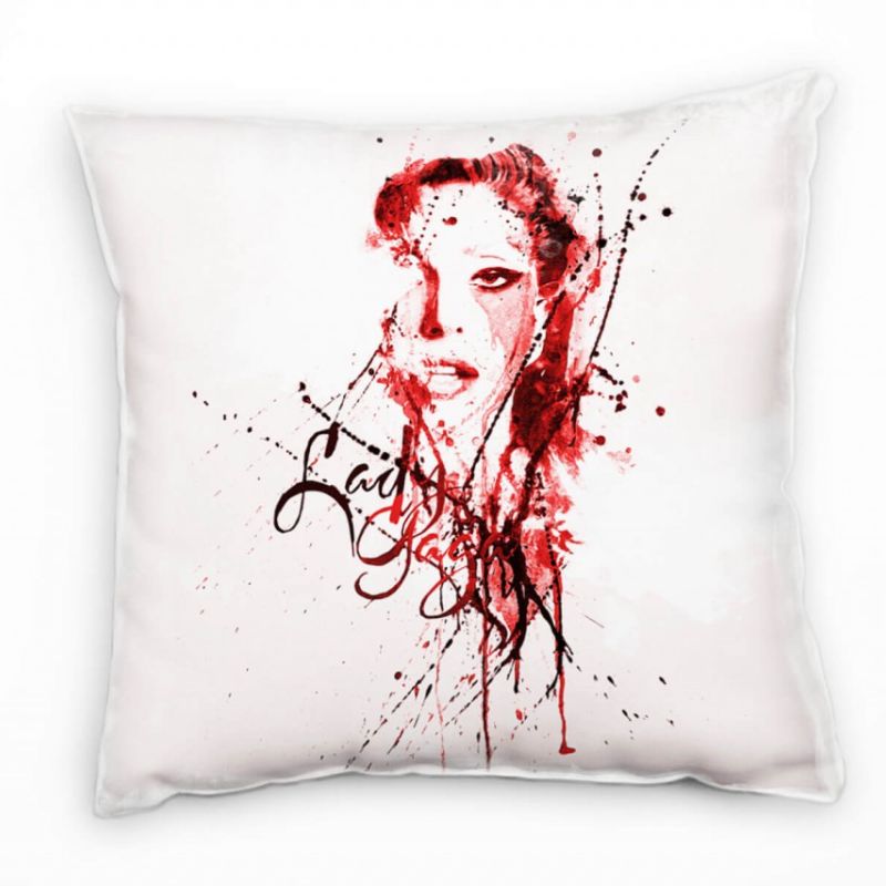 Lady Gaga Deko Kissen Bezug 40x40cm für Couch Sofa Lounge Zierkissen