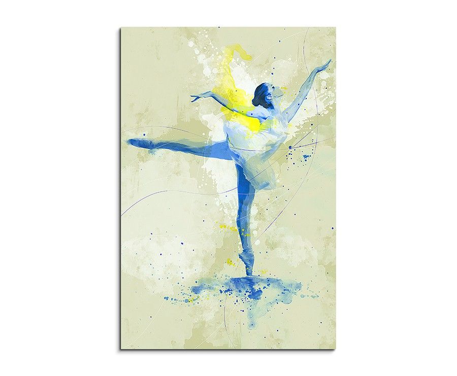 Ballett 90x60cm SPORTBILDER Paul Sinus Art Splash Art Wandbild Aquarell Art