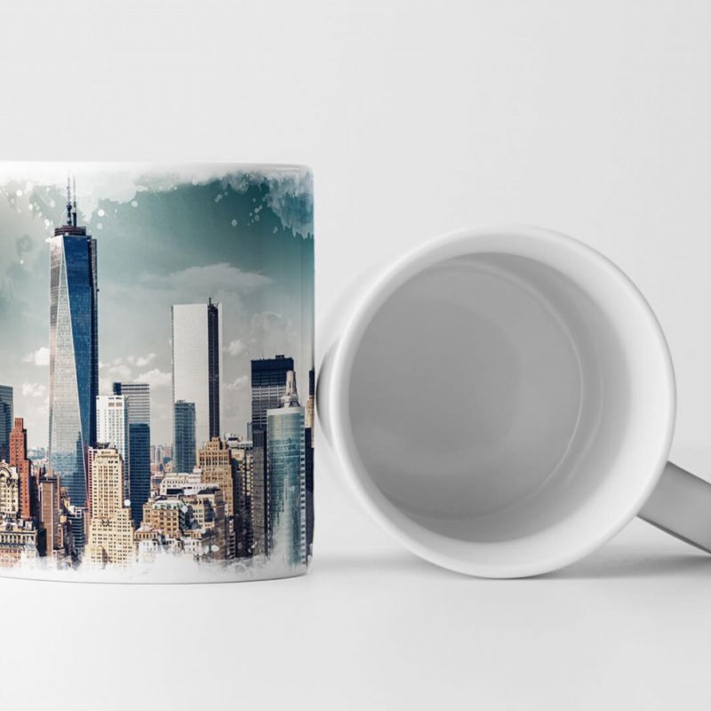 Tasse Geschenk Urbane Fotografie – Lower Manhattan im Sommer