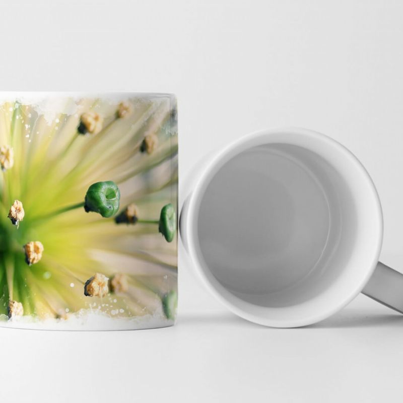 Tasse Geschenk Naturfotografie – Grüne pflanzliche Staubblätter