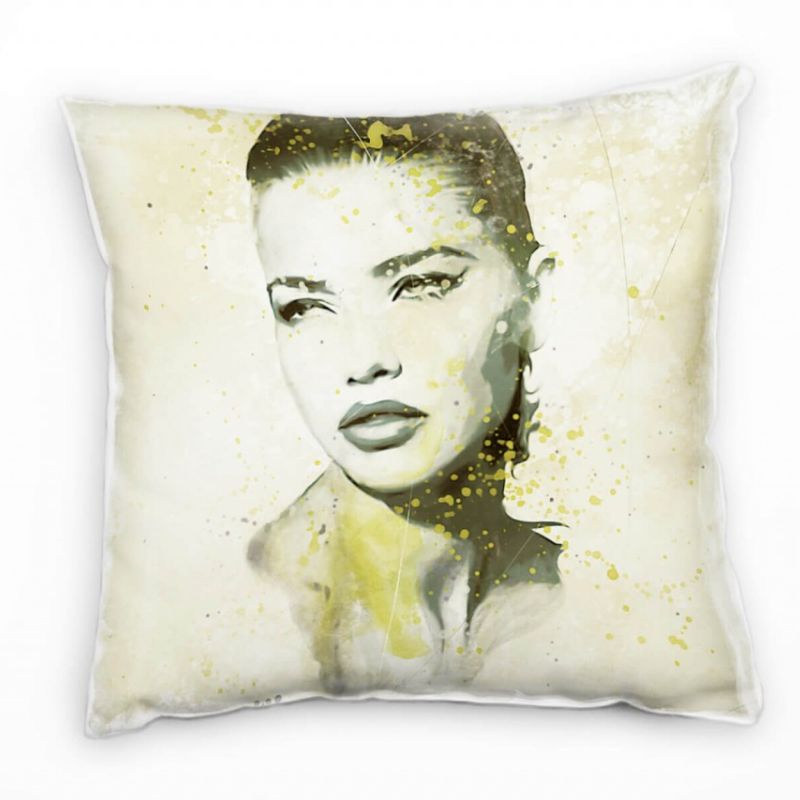 Adriana Lima I Deko Kissen Bezug 40x40cm für Couch Sofa Lounge Zierkissen