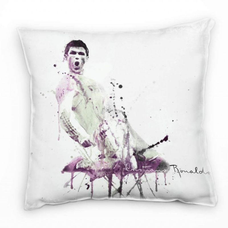 Cristiano Ronaldo III Deko Kissen Bezug 40x40cm für Couch Sofa Lounge Zierkissen