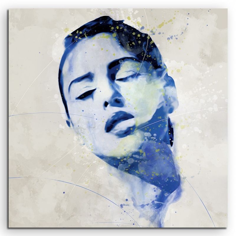 Monica Bellucci IV Aqua 60x60cm Wandbild Aquarell Art