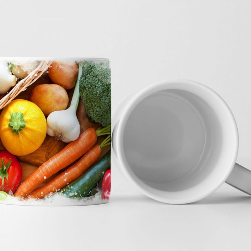 Tasse Geschenk Food-Fotografie – Detailaufnahme verschiedener Gemüsesorten