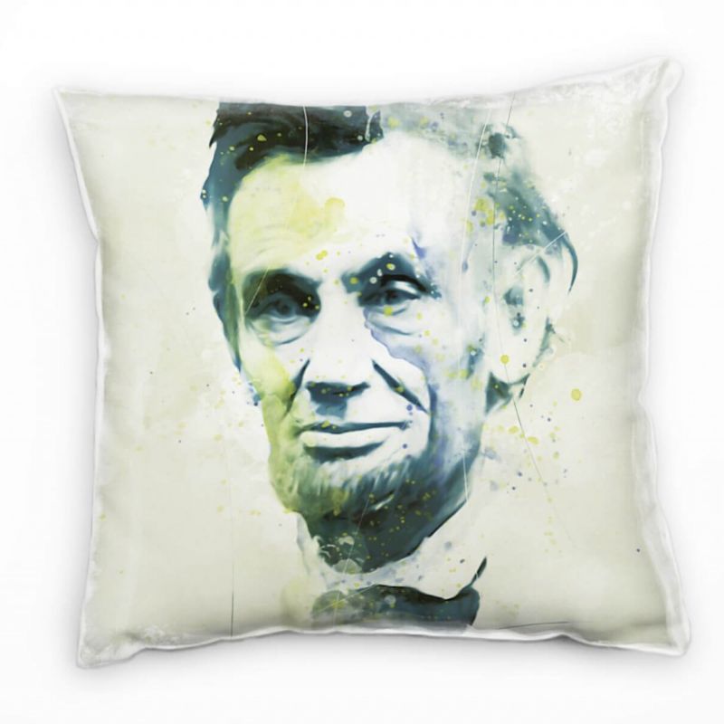 Abraham Lincoln I Deko Kissen Bezug 40x40cm für Couch Sofa Lounge Zierkissen