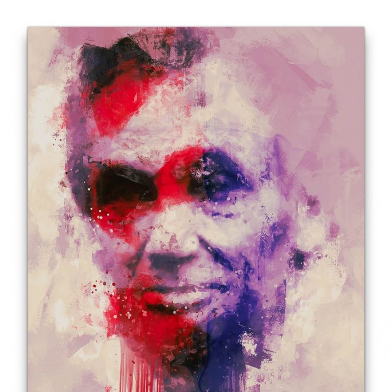 Abraham Lincoln Porträt Abstrakt Kunst Präsident Legende 60x90cm Leinwandbild