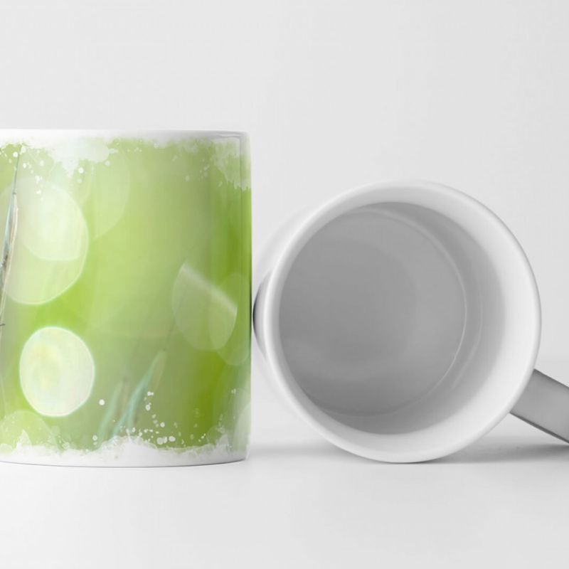 Tasse Geschenk Naturfotografie – Schmetterling mit Frühlingswiese