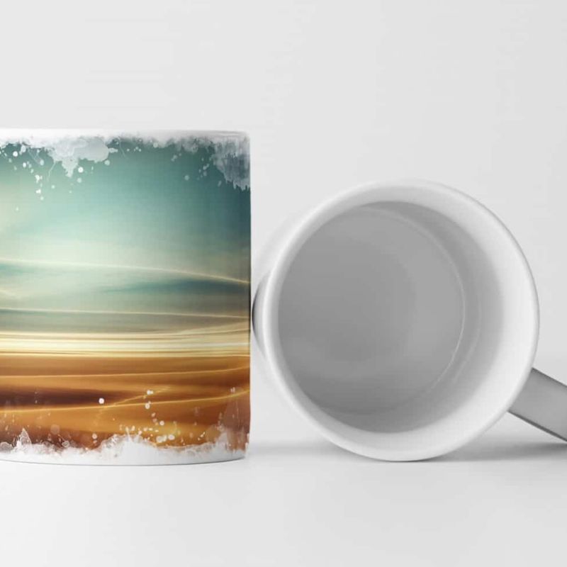 Tasse Geschenk Illustration – Surreale Marslandschaft mit Himmel