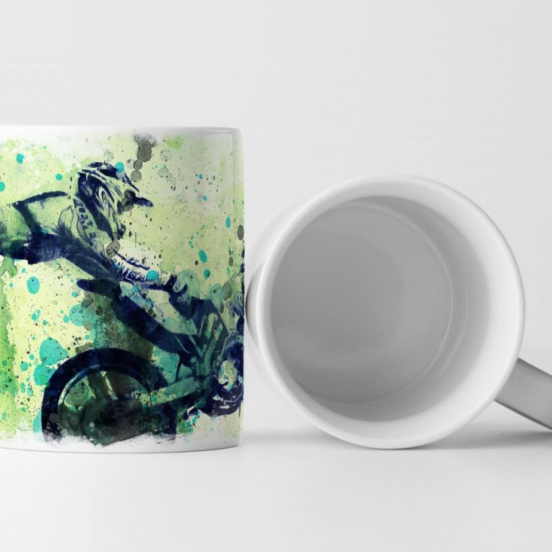 Motocross Jumps Tasse als Geschenk,  Design Sinus Art