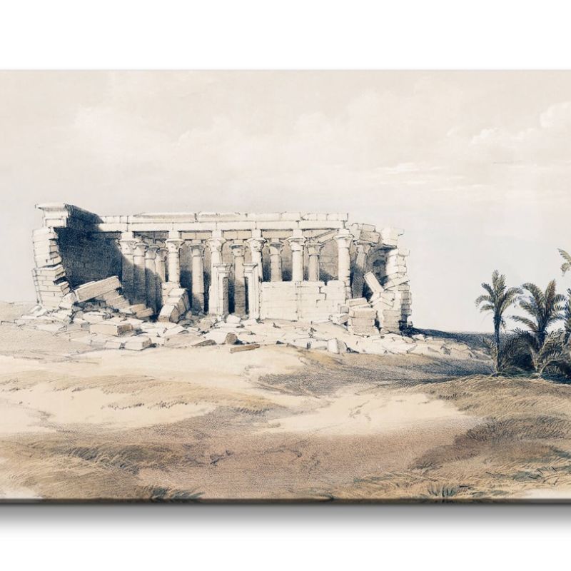 Remaster 120x60cm Antiker Tempel Ägypten wunderschöne Illustration Kunstvoll