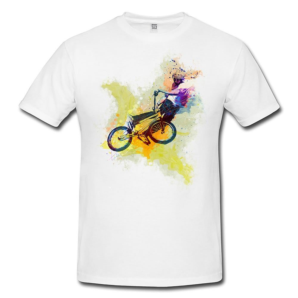 BMX II  Herren und Damen T-Shirt Sport Motiv aus Paul Sinus Aquarell