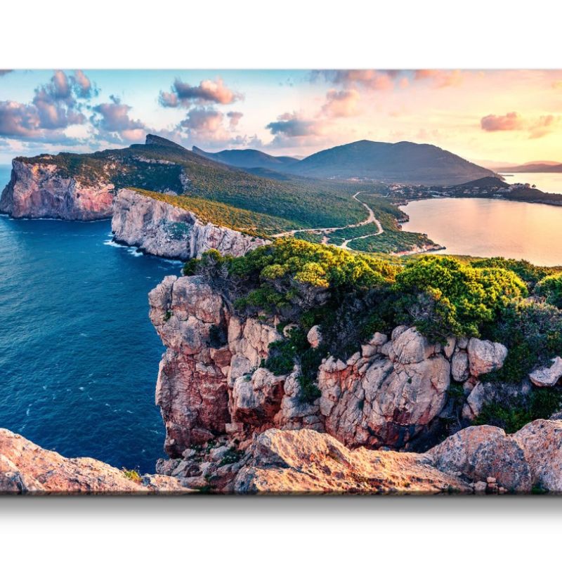 Leinwandbild 120x60cm Natur Meer Klippen Felsen Atemberaubend Schön Küste