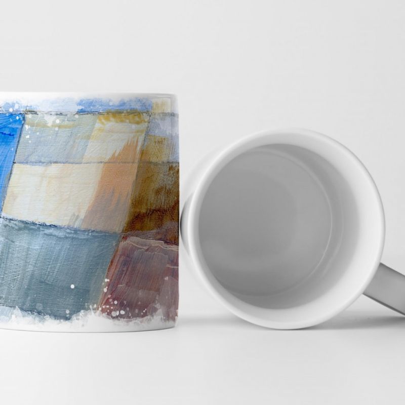 Tasse Geschenk Abstraktes Bild mit vielen Rechteck