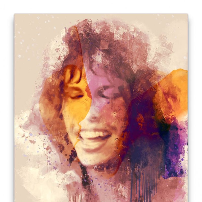 Aerosmith Steven Tyler Porträt Abstrakt Kunst Rockstar Legende 60x90cm Leinwandbild