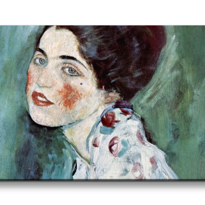 Remaster 120x60cm Gustav Klimt’s Porträt einer Dame Weltberühmt Vintage Zeitlos Jugendstil