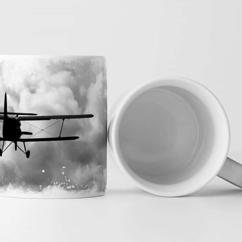 Tasse Geschenk Künstlerische Fotografie – Flugzeug in Wolkenlandschaft