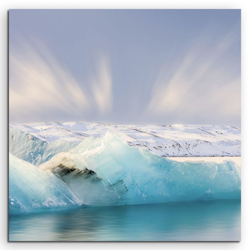 Landschaftsfotografie – Jokulsarlon Gletscher, Island auf Leinwand