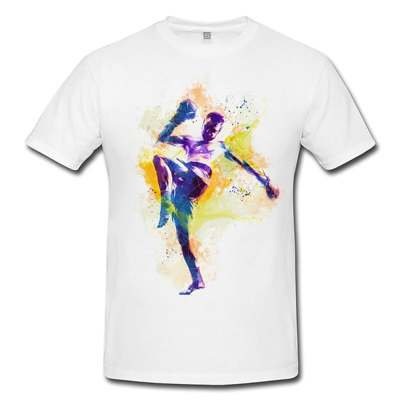 Kickboxen II  Herren und Damen T-Shirt Sport Motiv aus Paul Sinus Aquarell