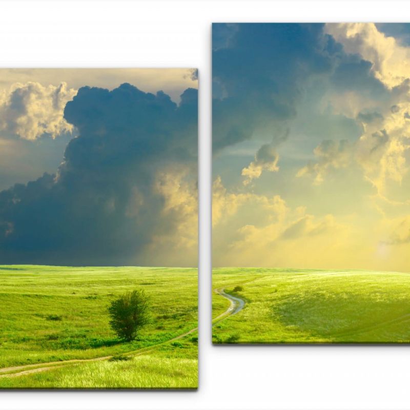 Landschaft mit Wolken Wandbild in verschiedenen Größen