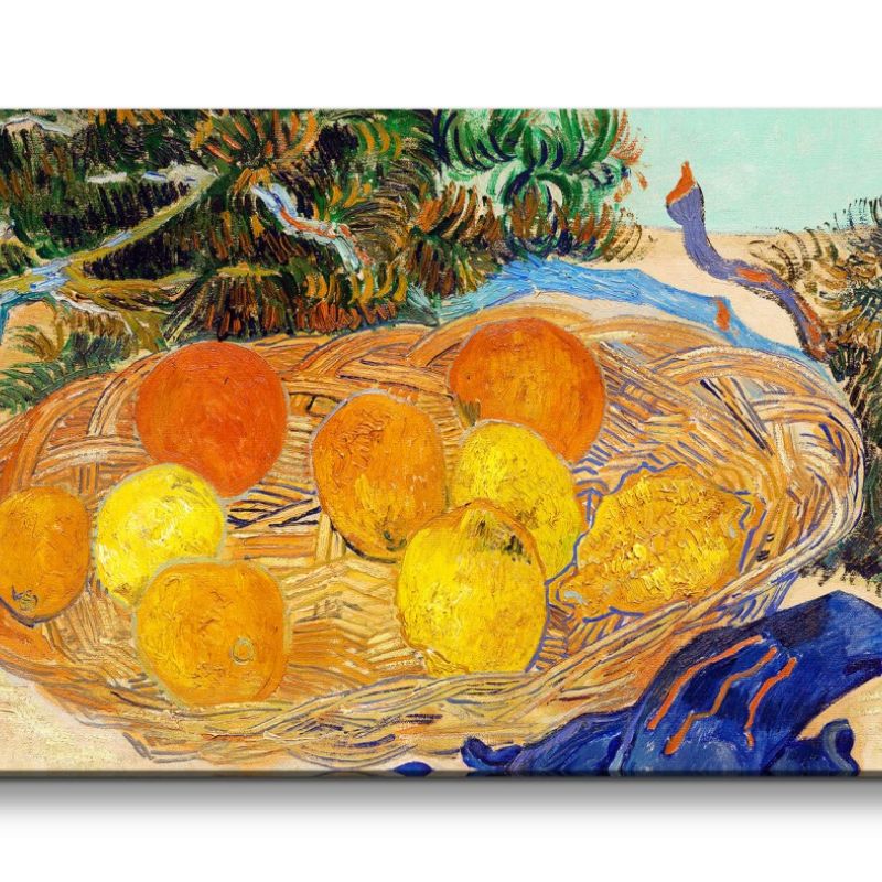 Remaster 120x60cm Vincent Van Gogh Impressionismus Weltberühmtes Gemälde Obstschal Orangen Zitronen