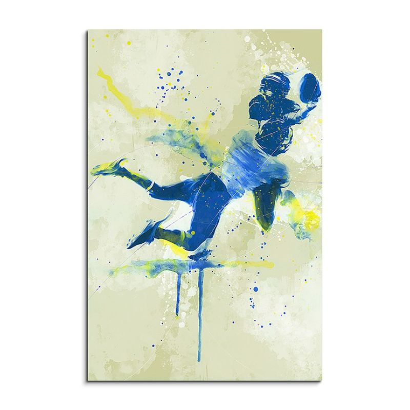 American Football I 90x60cm SPORTBILDER Paul Sinus Art Splash Art Wandbild Aquarell Art