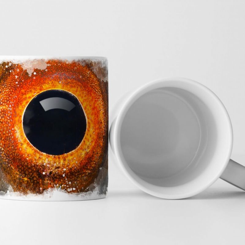 Tasse Geschenk Tierfotografie – Detailaufnahme Auge der Schleie