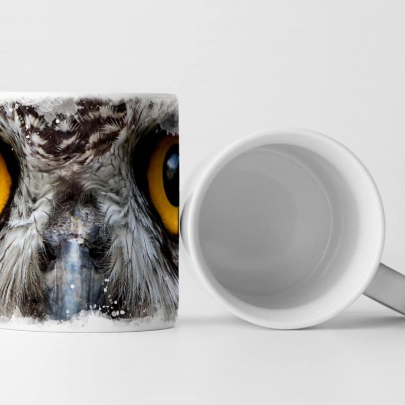 Tasse Geschenk Tierfotografie – Eule im Porträt