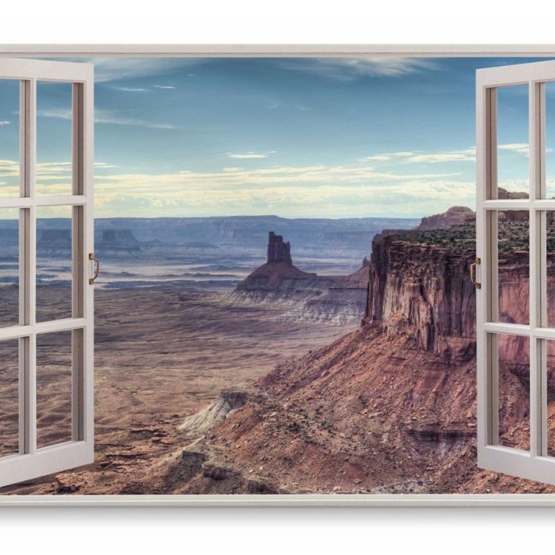 Wandbild 120x80cm Fensterbild Grand Canyon USA Berge Horizont blauer Himmel