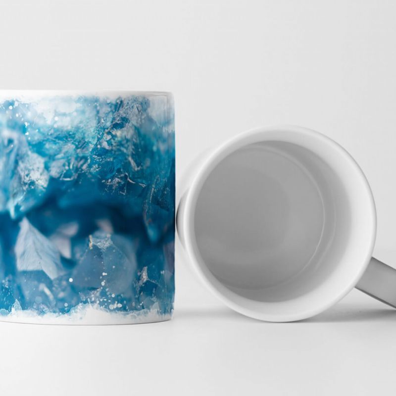 Tasse Geschenk Naturfotografie – Funkelnde blaue Kristalle